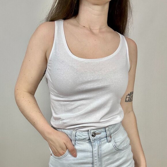 My Style High Back White Tank Top - Picture 1 of 6